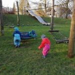 Spielen auf dem Spielplatz in Essen