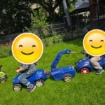 Spielen im Garten bei Däumelinchen Kindertagesplege in Essen Heisingen